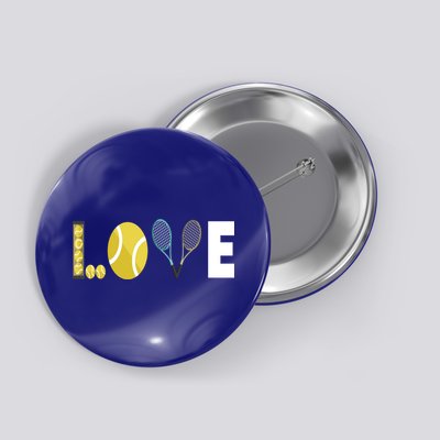 Tennis Love I Tennis Racket Tennis Ball Tennis Player Sport Gift Button
