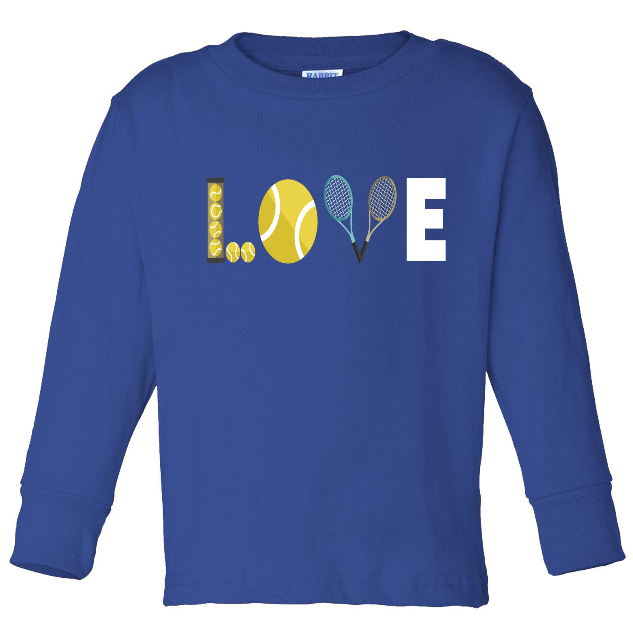 Tennis Love I Tennis Racket Tennis Ball Tennis Player Sport Gift Toddler Long Sleeve Shirt