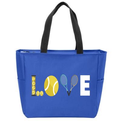 Tennis Love I Tennis Racket Tennis Ball Tennis Player Sport Gift Zip Tote Bag