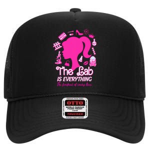 The Lab Is Everything The Forefront Of Saving Lives High Crown Mesh Back Trucker Hat