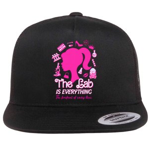 The Lab Is Everything The Forefront Of Saving Lives Flat Bill Trucker Hat