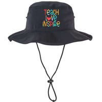 Teach Love Inspire First Day Back To School Teachers Women Legacy Cool Fit Booney Bucket Hat