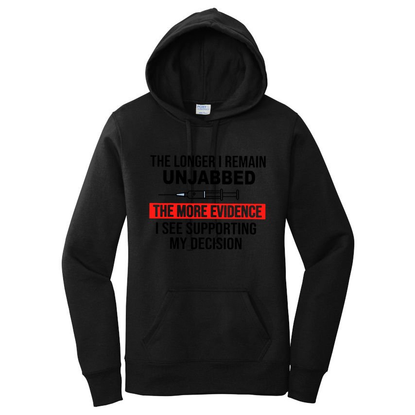 The Longer I Remain Unjabbed Women's Pullover Hoodie