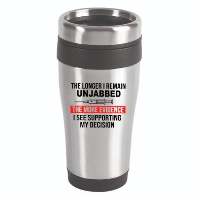 The Longer I Remain Unjabbed 16oz Travel Tumbler