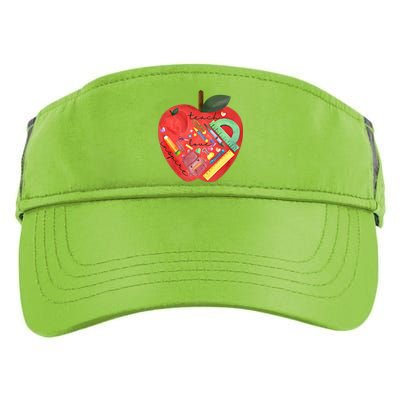 Teach Love Inspire Watercolor Teachers' Day Lettering Funny Gift Adult Drive Performance Visor