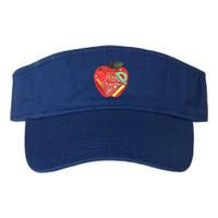 Teach Love Inspire Watercolor Teachers' Day Lettering Funny Gift Valucap Bio-Washed Visor