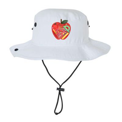 Teach Love Inspire Watercolor Teachers' Day Lettering Funny Gift Legacy Cool Fit Booney Bucket Hat