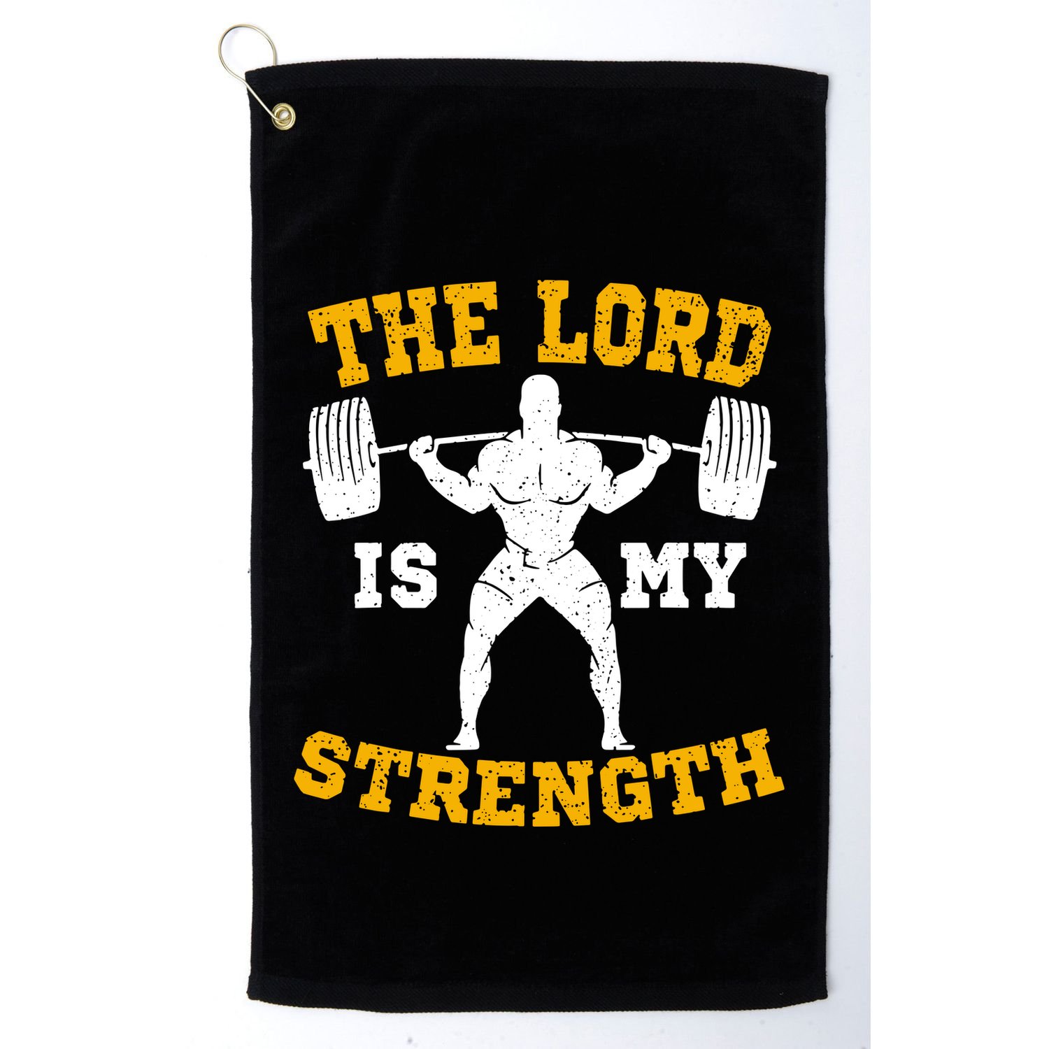 The Lord Is My Strengths Christian Gym Jesus Workout Golf Towel