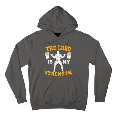 The Lord Is My Strengths Christian Gym Jesus Workout Hoodie