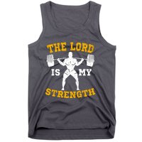 The Lord Is My Strengths Christian Gym Jesus Workout Tank Top