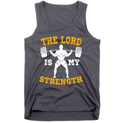 The Lord Is My Strengths Christian Gym Jesus Workout Tank Top