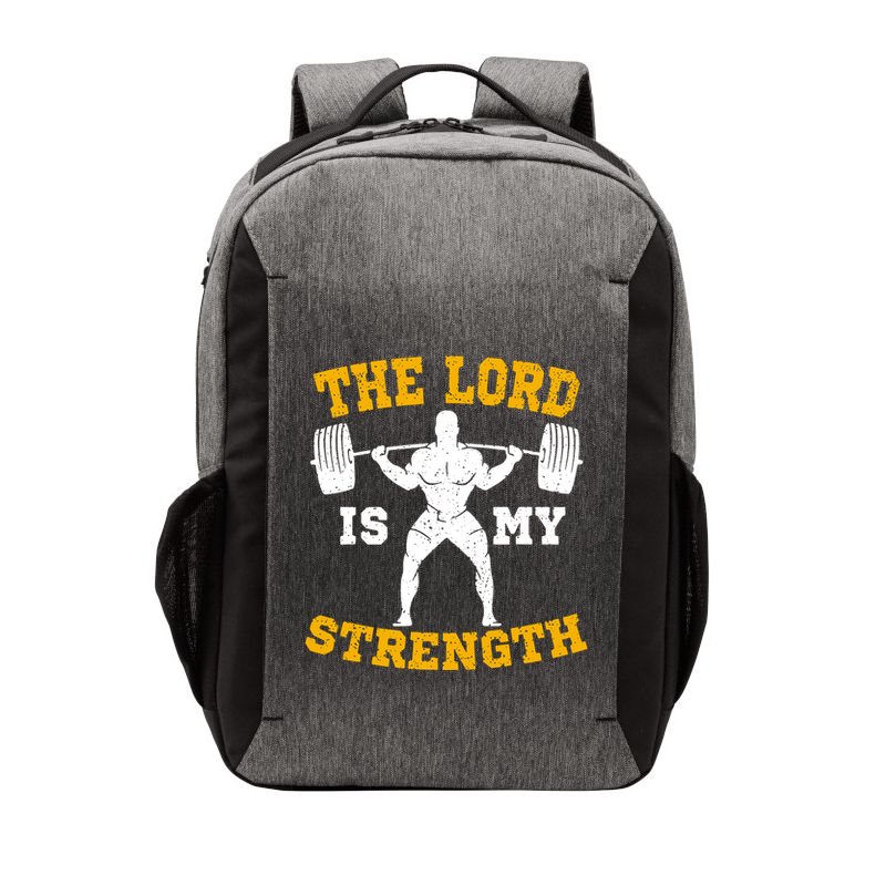 The Lord Is My Strengths Christian Gym Jesus Workout Vector Backpack