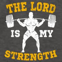 The Lord Is My Strengths Christian Gym Jesus Workout Vector Backpack