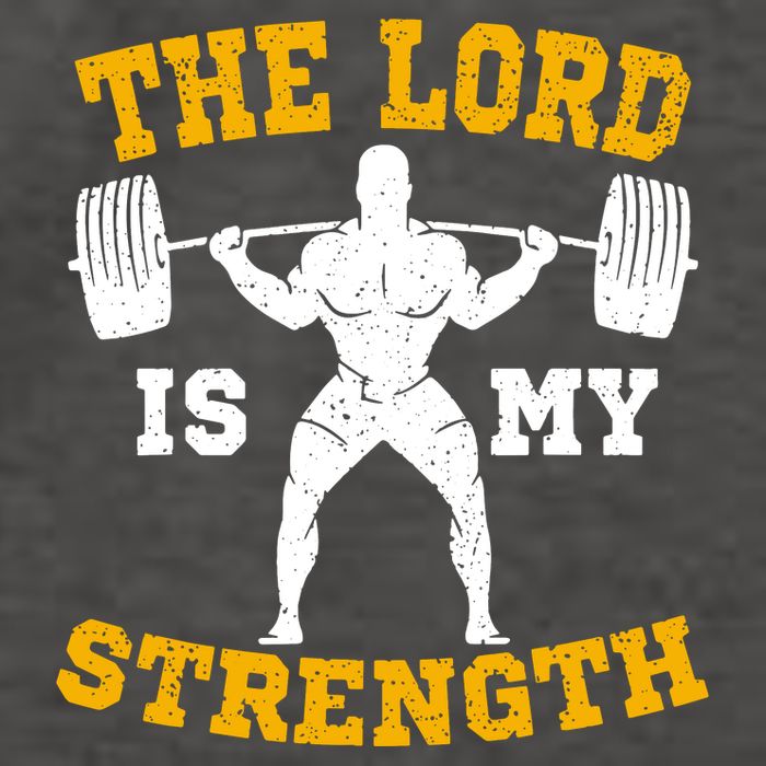 The Lord Is My Strengths Christian Gym Jesus Workout Vector Backpack