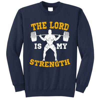 The Lord Is My Strengths Christian Gym Jesus Workout Sweatshirt