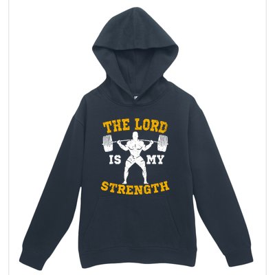 The Lord Is My Strengths Christian Gym Jesus Workout Urban Pullover Hoodie