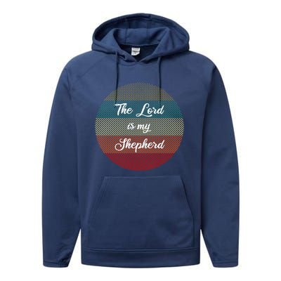 The Lord Is My Shepherd Christians Funny Gift Psalms 23 Bible Gift Performance Fleece Hoodie