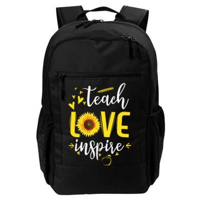 Teach Love Inspire Cute Sunflower Teacher Appreciation Gift Daily Commute Backpack