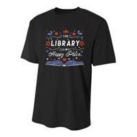 The Library Is My Happy Place Librarian And Booklover Youth Performance Sprint T-Shirt