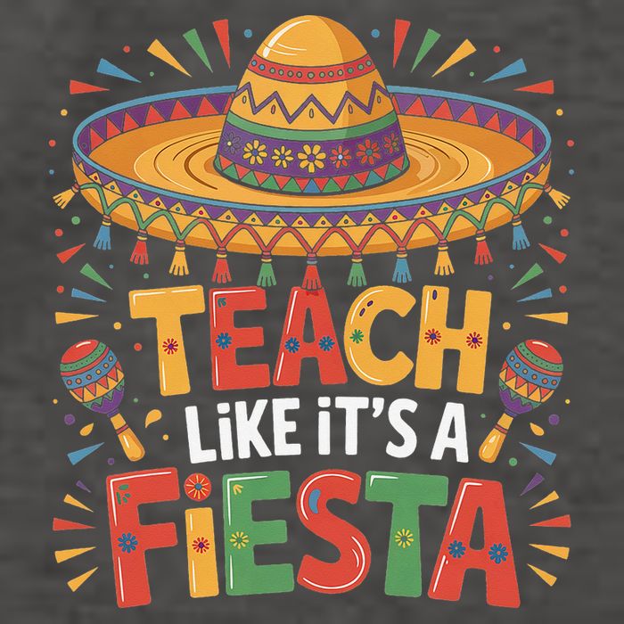 Teach Like Its A Fiesta Teachers Sombrero Cinco De Mayo Vector Backpack
