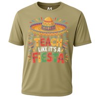Teach Like Its A Fiesta Teachers Sombrero Cinco De Mayo Cooling Performance Crew T-Shirt