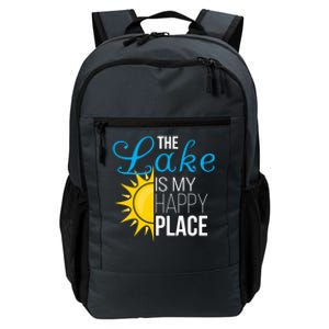 The Lake Is My Happy Place Wife Friend Grandma Dad Mom Gift Daily Commute Backpack