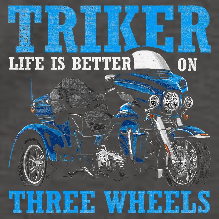 Triker Life Is Better On Three Wheels Motorcycle Trike Vector Backpack