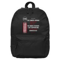 The Longer I Remain Unjabbed Funny Sarcastic Antivax 16 in Basic Backpack
