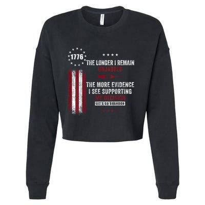 The Longer I Remain Unjabbed Funny Sarcastic Antivax Cropped Pullover Crew
