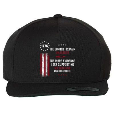 The Longer I Remain Unjabbed Funny Sarcastic Antivax Wool Snapback Cap