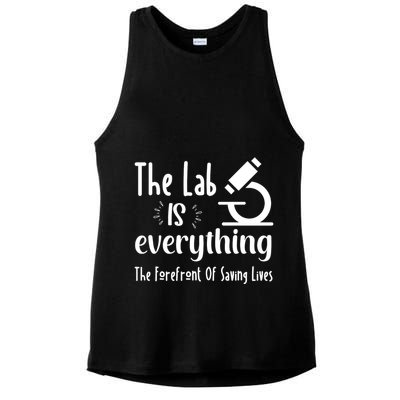 The Lab Is Everything Lab Week 2024 Medical Lab Science (1) Ladies PosiCharge Tri-Blend Wicking Tank