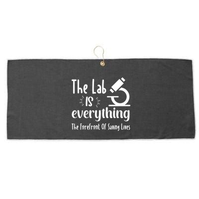 The Lab Is Everything Lab Week 2024 Medical Lab Science (1) Large Microfiber Waffle Golf Towel