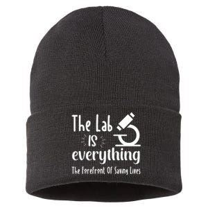 The Lab Is Everything Lab Week 2024 Medical Lab Science (1) Sustainable Knit Beanie