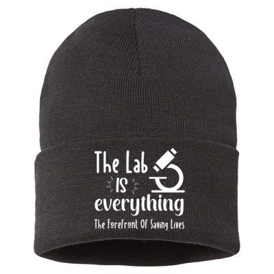 The Lab Is Everything Lab Week 2024 Medical Lab Science (1) Sustainable Knit Beanie