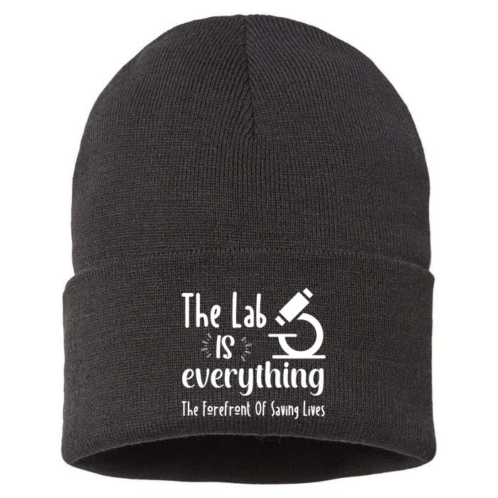 The Lab Is Everything Lab Week 2024 Medical Lab Science (1) Sustainable Knit Beanie