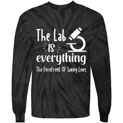 The Lab Is Everything Lab Week 2024 Medical Lab Science (1) Tie-Dye Long Sleeve Shirt