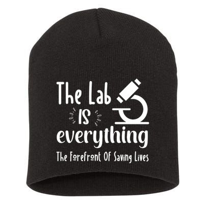 The Lab Is Everything Lab Week 2024 Medical Lab Science (1) Short Acrylic Beanie