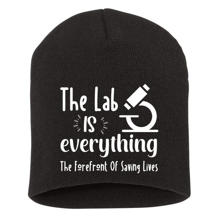 The Lab Is Everything Lab Week 2024 Medical Lab Science (1) Short Acrylic Beanie