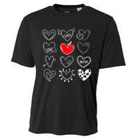 Teach Love Inspire Hearts Valentines Day Shirts For Teachers Cooling Performance Crew T-Shirt