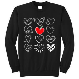 Teach Love Inspire Hearts Valentines Day Shirts For Teachers Sweatshirt