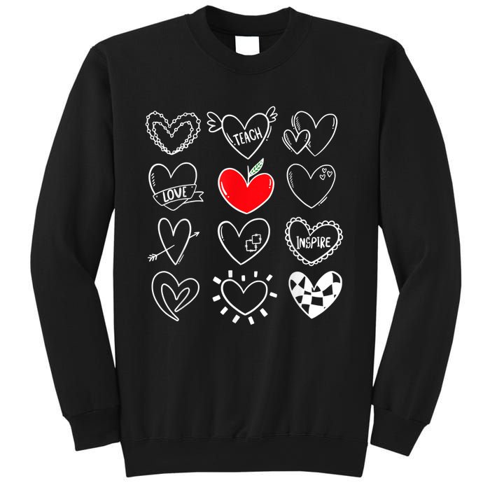 Teach Love Inspire Hearts Valentines Day Shirts For Teachers Sweatshirt