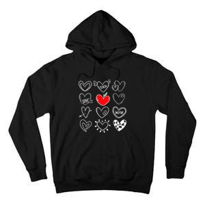 Teach Love Inspire Hearts Valentines Day Shirts For Teachers Tall Hoodie