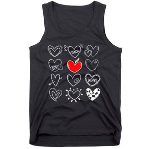 Teach Love Inspire Hearts Valentines Day Shirts For Teachers Tank Top