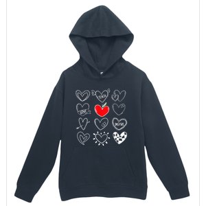 Teach Love Inspire Hearts Valentines Day Shirts For Teachers Urban Pullover Hoodie