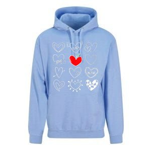 Teach Love Inspire Hearts Valentines Day Shirts For Teachers Unisex Surf Hoodie