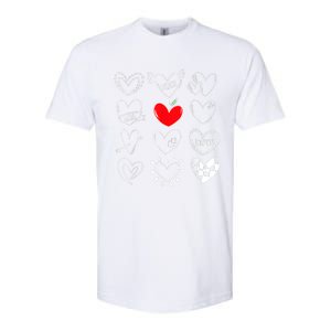 Teach Love Inspire Hearts Valentines Day Shirts For Teachers Softstyle CVC T-Shirt