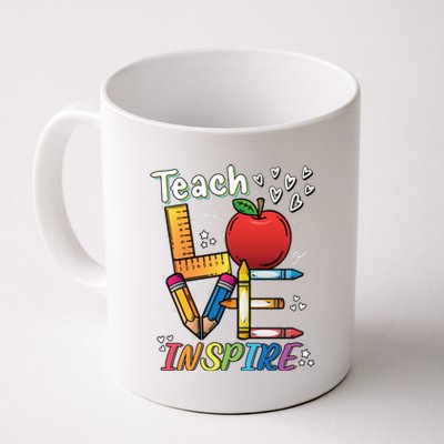 Teach Love Inspire Back To School Theme Coffee Mug