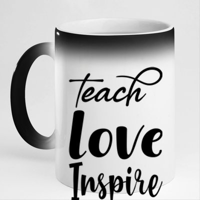 Teach Love Inspire 11oz Black Color Changing Mug