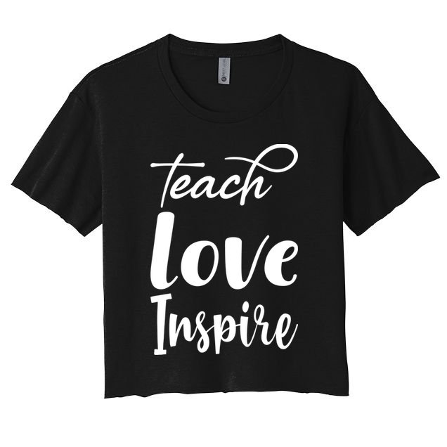 Teach Love Inspire Women's Crop Top Tee