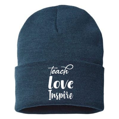 Teach Love Inspire Sustainable Knit Beanie